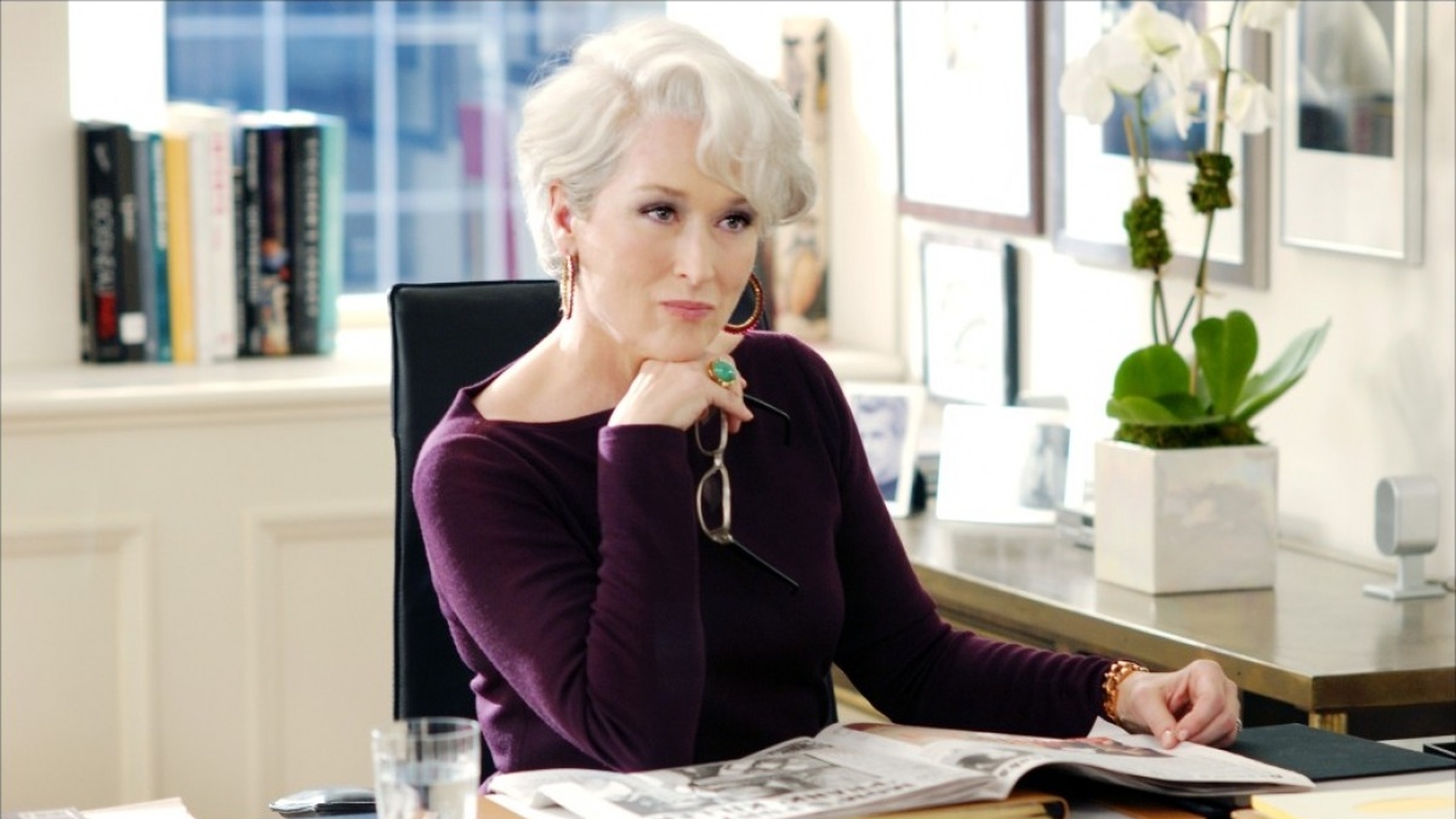 The Sage's shadow in film: Miranda Priestly, The Devil Wears Prada. Loosely based on the real-life editor of Vogue magazine, Priestly’s strategic alliances in the fashion industry and no-nonsense attitude allow her to thrive in a ruthlessly competitive industry. Her over identification with the sage make her a cruel boss and insensitive companion. 